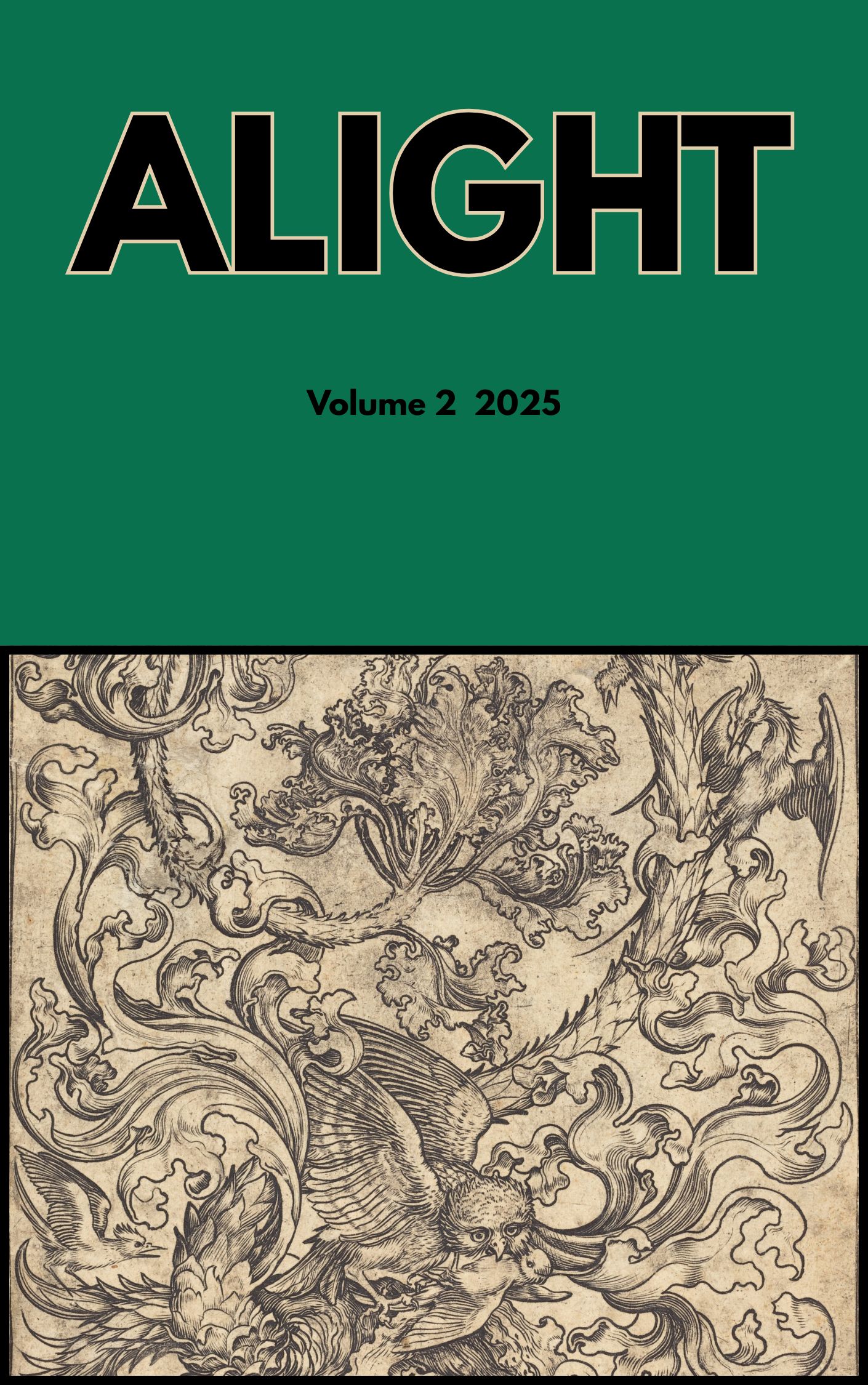 Cover Image, Volume 2. Portion of engraving, "Ornament with Owl Mocked by Day Birds," by Martin Schongauer. Released under Creative Commons Zero (CC0). Courtesy National Gallery of Art, Washington.